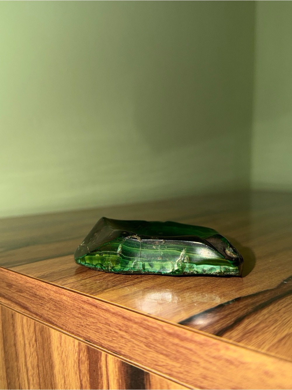 Vintage malachite ashtray